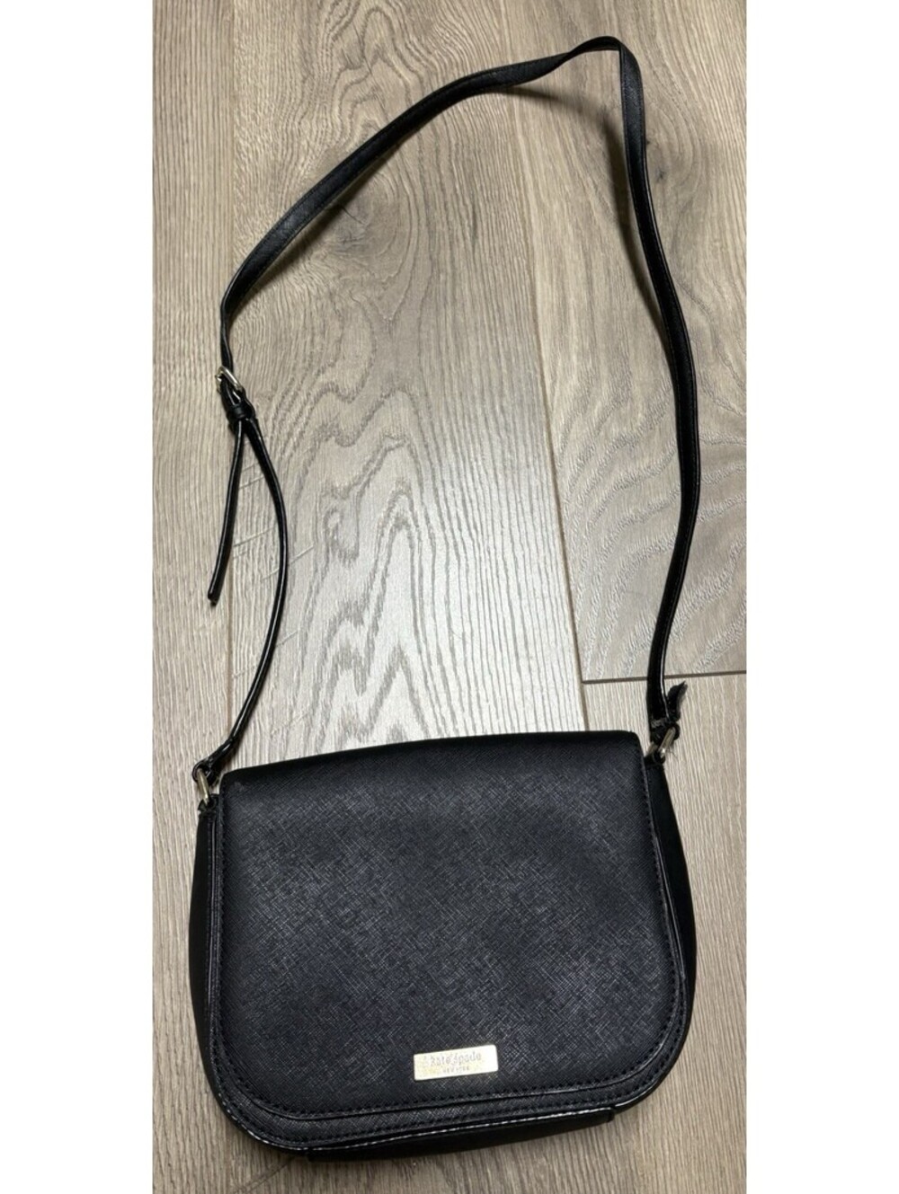Kate Spade Laurel Way Leather Crossbody Shoulder Bag Black Small